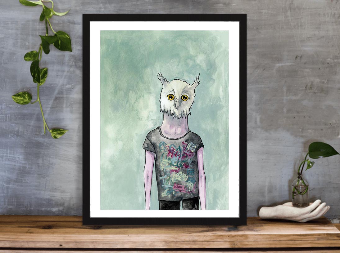 OWL PRINT 77/100 Emmie Owl