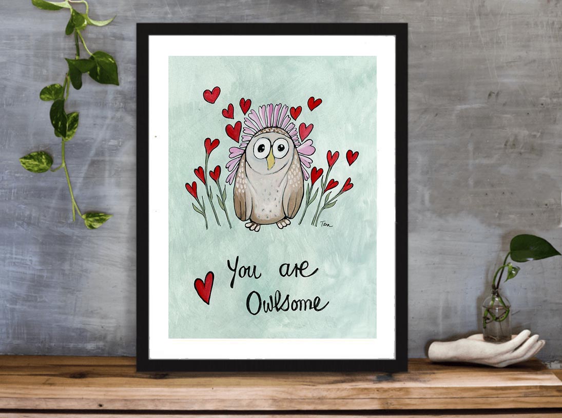 OWL PRINT 80/100 Owlsome Owl