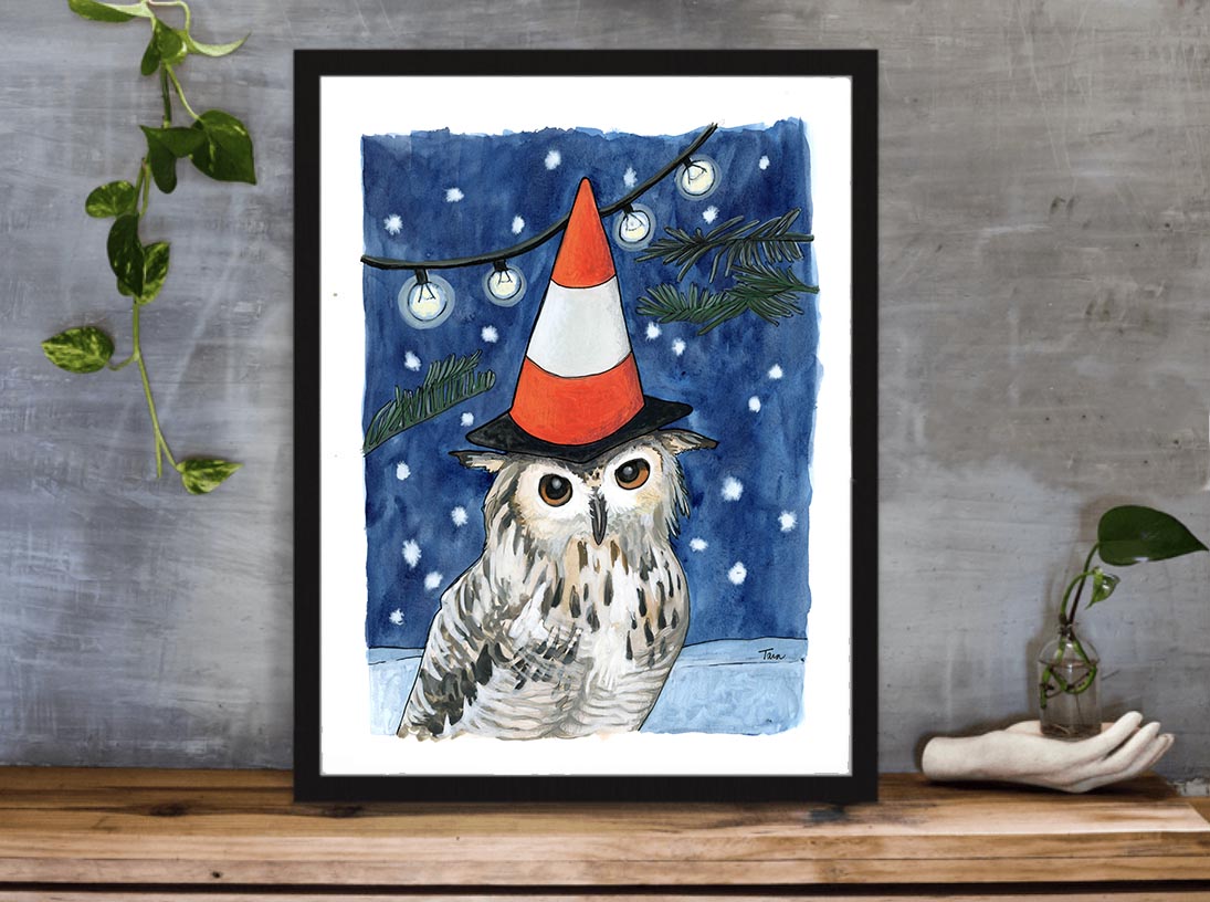 88/100 Traffic Cone Owl