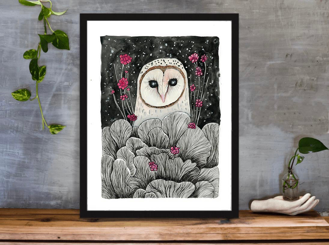 OWL PRINT 71/100 Oyster Owl