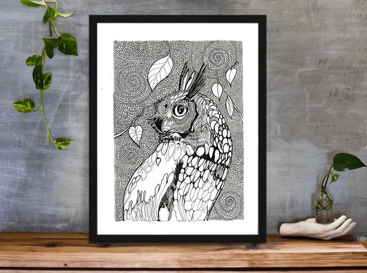 OWL PRINT 75/100 Blank space Owl