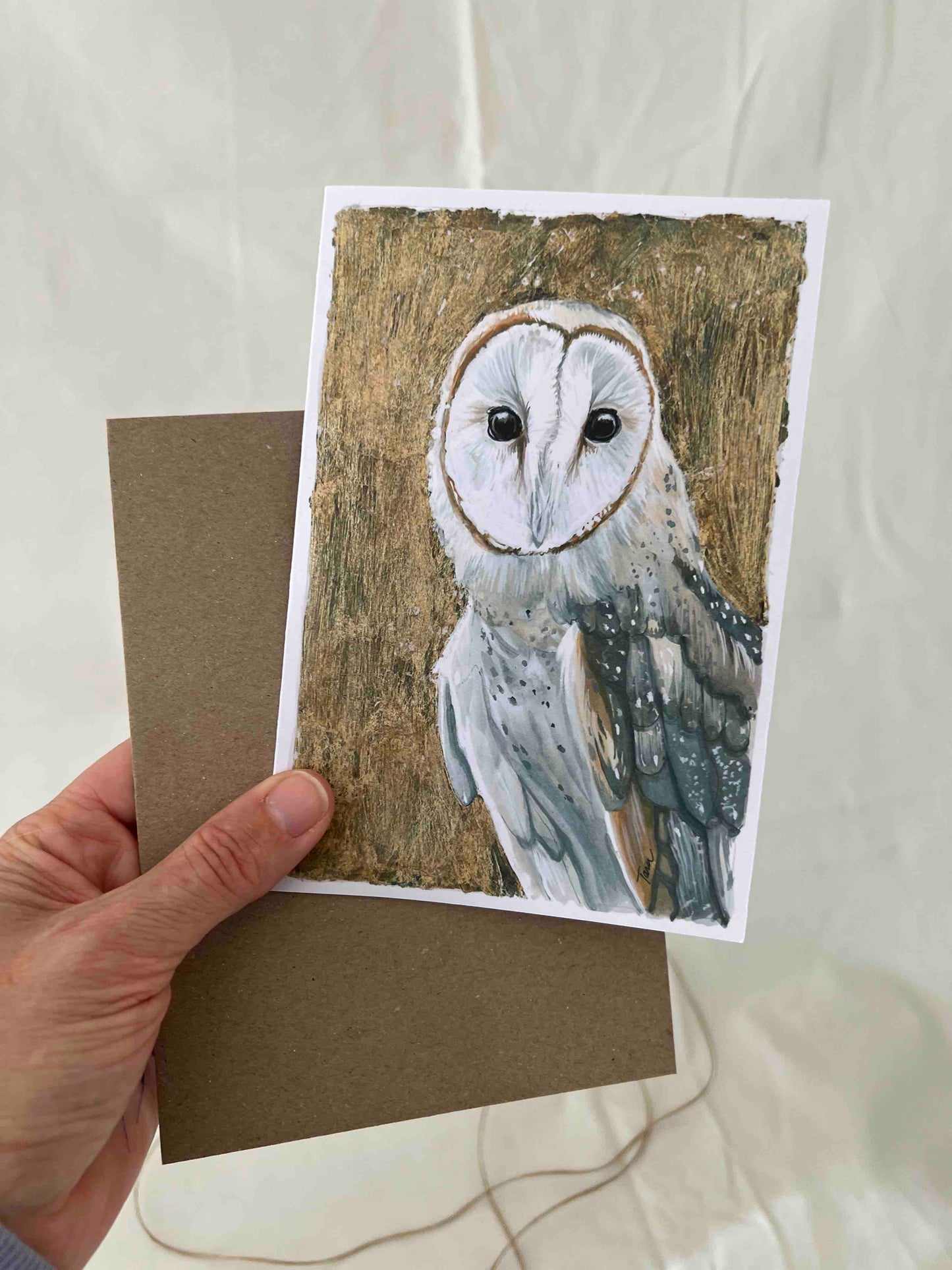 Gold Owl Greeting Card