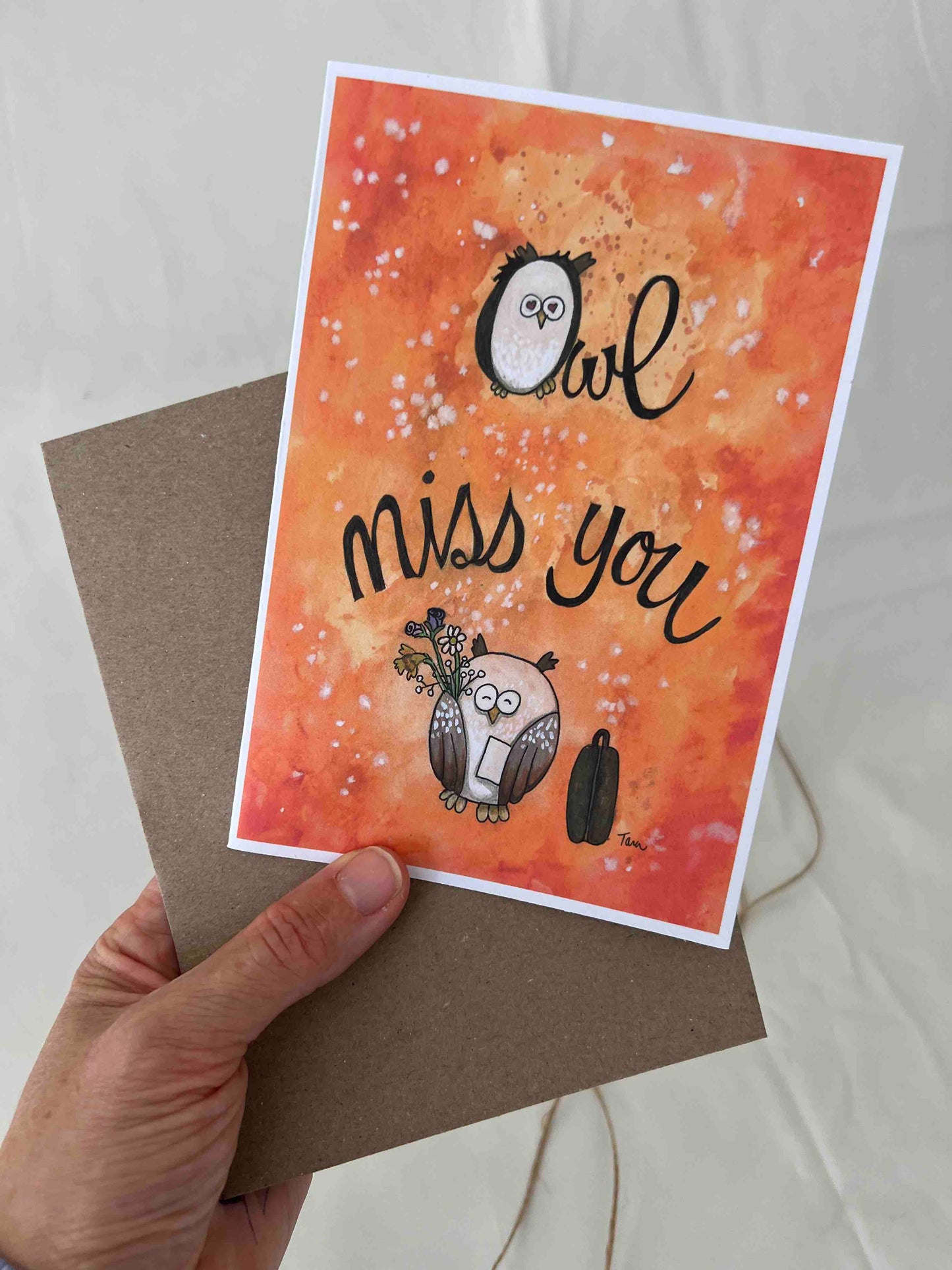 Owl Miss You Greeting Card