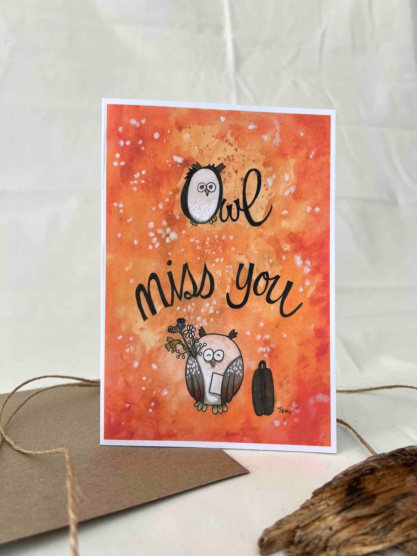 Owl Miss You Greeting Card