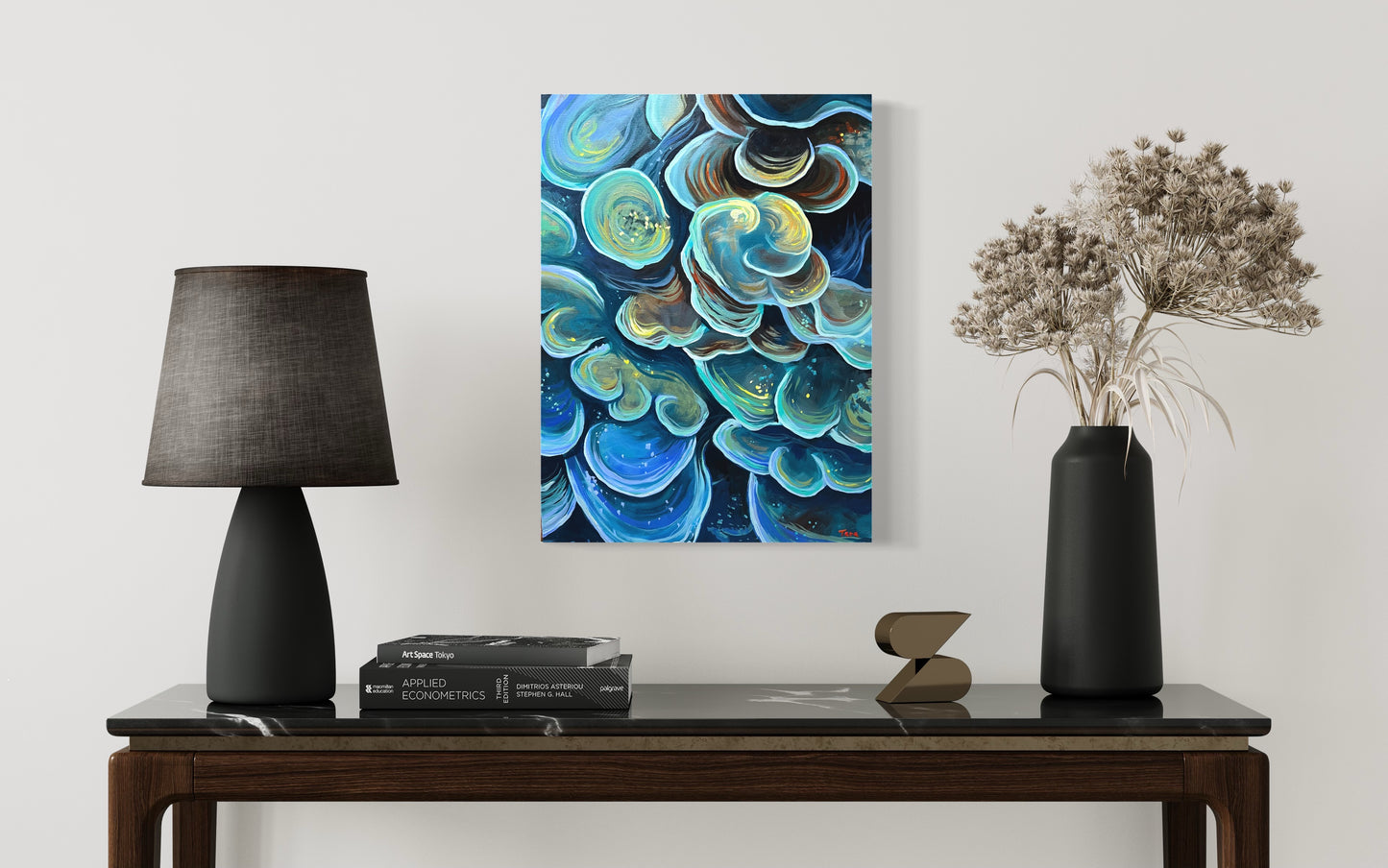 Underwater Coral (Apatite Blue) Acrylic Painting